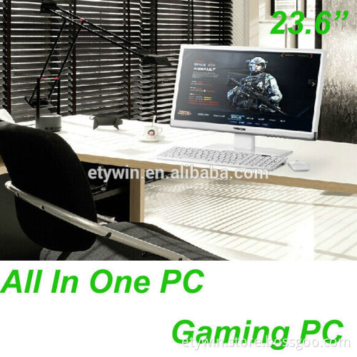 New inventions all in one pc , AIO pc case with 23.6inch LED monitor pc, gaming computer